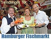 Der Hamburger Fischmarkt wurde am 29.05.2008 von Münchens Tourismuschefin Dr. Gabriele Weishäupl eröffnet (Foto: Ingrid Grossmann)